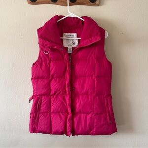 Eddie Bauer 700 Fill Quilted Goose Down Puffer Vest Hot Pink Gorpcore size M